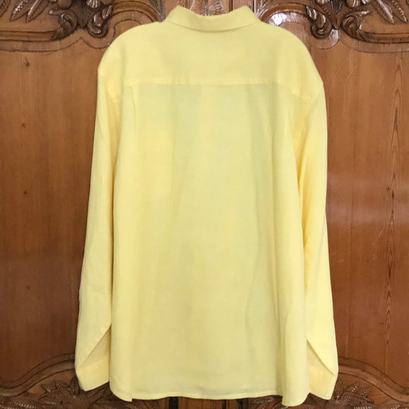 Tommy Bahama Lemon Yellow 100% Linen Shirt - Picture 4 of 10